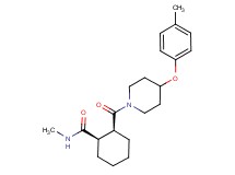 (1R*,2S*)-N-methyl-2-{[4-(4-methylphenoxy)-1-piperidinyl]carbonyl}cyclohexanecarboxamide