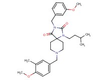 3-(3-methoxybenzyl)-8-(4-methoxy-3-methylbenzyl)-1-(3-methylbutyl)-1,3,8-triazaspiro[4.5]decane-2,4-dione