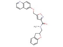 N-(2,3-dihydro-1-benzofuran-2-ylmethyl)-N-methyl-5-[(6-quinolinyloxy)methyl]-3-isoxazolecarboxamide