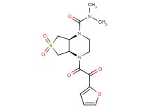 (4aR*,7aS*)-4-[2-furyl(oxo)acetyl]-N,N-dimethylhexahydrothieno[3,4-b]pyrazine-1(2H)-carboxamide 6,6-dioxide
