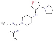1-(4,6-dimethylpyrimidin-2-yl)-N-[(3R*,4R*)-4-pyrrolidin-1-yltetrahydrofuran-3-yl]piperidin-4-amine