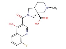 rel-(3aS,7aR)-2-[(8-fluoro-4-hydroxy-3-quinolinyl)carbonyl]-5-methyloctahydro-3aH-pyrrolo[3,4-c]pyridine-3a-carboxylic acid