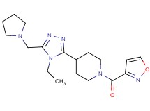 4-[4-ethyl-5-(pyrrolidin-1-ylmethyl)-4H-1,2,4-triazol-3-yl]-1-(isoxazol-3-ylcarbonyl)piperidine