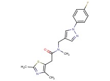 2-(2,4-dimethyl-1,3-thiazol-5-yl)-N-{[1-(4-fluorophenyl)-1H-pyrazol-4-yl]methyl}-N-methylacetamide