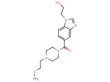 2-[5-({4-[2-(methylthio)ethyl]piperazin-1-yl}carbonyl)-1H-benzimidazol-1-yl]ethanol