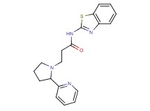 N-1,3-benzothiazol-2-yl-3-(2-pyridin-2-ylpyrrolidin-1-yl)propanamide