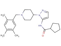 N-{1-[1-(2,4,5-trimethylbenzyl)-4-piperidinyl]-1H-pyrazol-5-yl}cyclopentanecarboxamide