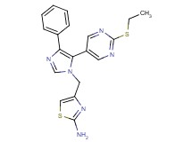 4-({5-[2-(ethylthio)pyrimidin-5-yl]-4-phenyl-1H-imidazol-1-yl}methyl)-1,3-thiazol-2-amine