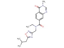 N-ethyl-N-[(5-isobutyl-1,2,4-oxadiazol-3-yl)methyl]-3-methyl-4-oxo-3,4-dihydroquinazoline-7-carboxamide