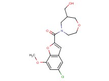 {4-[(5-chloro-7-methoxy-1-benzofuran-2-yl)carbonyl]-1,4-oxazepan-6-yl}methanol