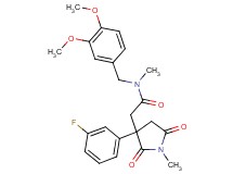 N-(3,4-dimethoxybenzyl)-2-[3-(3-fluorophenyl)-1-methyl-2,5-dioxo-3-pyrrolidinyl]-N-methylacetamide