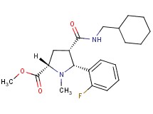 methyl (2S*,4S*,5R*)-4-{[(cyclohexylmethyl)amino]carbonyl}-5-(2-fluorophenyl)-1-methyl-2-pyrrolidinecarboxylate