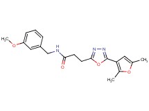 3-[5-(2,5-dimethyl-3-furyl)-1,3,4-oxadiazol-2-yl]-N-(3-methoxybenzyl)propanamide