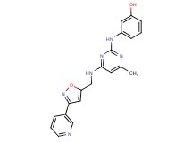3-[(4-methyl-6-{[(3-pyridin-3-ylisoxazol-5-yl)methyl]amino}pyrimidin-2-yl)amino]phenol