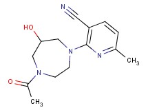2-(4-acetyl-6-hydroxy-1,4-diazepan-1-yl)-6-methylnicotinonitrile