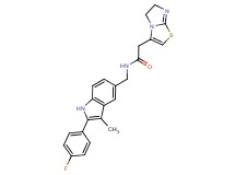 2-(5,6-dihydroimidazo[2,1-b][1,3]thiazol-3-yl)-N-{[2-(4-fluorophenyl)-3-methyl-1H-indol-5-yl]methyl}acetamide