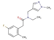 N-ethyl-2-(5-fluoro-2-methylphenyl)-N-[(1-methyl-1H-pyrazol-4-yl)methyl]acetamide