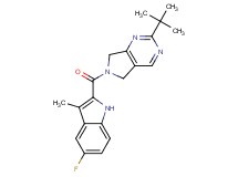 2-tert-butyl-6-[(5-fluoro-3-methyl-1H-indol-2-yl)carbonyl]-6,7-dihydro-5H-pyrrolo[3,4-d]pyrimidine