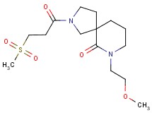 7-(2-methoxyethyl)-2-[3-(methylsulfonyl)propanoyl]-2,7-diazaspiro[4.5]decan-6-one