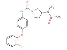 3-[acetyl(methyl)amino]-N-[4-(2-fluorophenoxy)phenyl]pyrrolidine-1-carboxamide