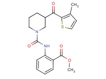 methyl 2-[({3-[(3-methyl-2-thienyl)carbonyl]-1-piperidinyl}carbonyl)amino]benzoate