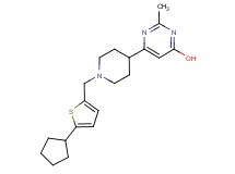 6-{1-[(5-cyclopentyl-2-thienyl)methyl]-4-piperidinyl}-2-methyl-4-pyrimidinol