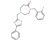 4-(2-fluorobenzyl)-1-[(4-phenyl-1,3-thiazol-2-yl)methyl]-1,4-diazepan-5-one