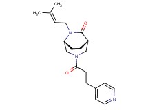 (1S*,5R*)-6-(3-methyl-2-buten-1-yl)-3-[3-(4-pyridinyl)propanoyl]-3,6-diazabicyclo[3.2.2]nonan-7-one