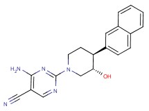 4-amino-2-[(3S*,4S*)-3-hydroxy-4-(2-naphthyl)piperidin-1-yl]pyrimidine-5-carbonitrile
