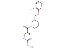 5-({3-[(2-fluorophenoxy)methyl]-1-piperidinyl}carbonyl)-2-(methylthio)pyrimidine