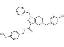 5-(4-hydroxybenzyl)-N-(4-methoxybenzyl)-1-(2-pyridinylmethyl)-4,5,6,7-tetrahydro-1H-pyrazolo[4,3-c]pyridine-3-carboxamide