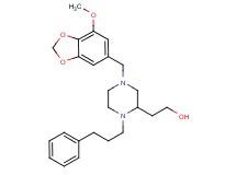 2-[4-[(7-methoxy-1,3-benzodioxol-5-yl)methyl]-1-(3-phenylpropyl)-2-piperazinyl]ethanol