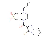 (4aS*,7aR*)-1-[(3-fluoroimidazo[1,2-a]pyridin-2-yl)carbonyl]-4-propyloctahydrothieno[3,4-b]pyrazine 6,6-dioxide