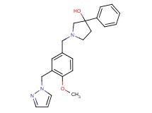 1-[4-methoxy-3-(1H-pyrazol-1-ylmethyl)benzyl]-3-phenylpyrrolidin-3-ol