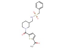 N-({1-[(5-acetyl-2-thienyl)carbonyl]-3-piperidinyl}methyl)-1-phenylmethanesulfonamide