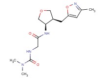 N~2~-[(dimethylamino)carbonyl]-N~1~-{(3R*,4S*)-4-[(3-methylisoxazol-5-yl)methyl]tetrahydrofuran-3-yl}glycinamide