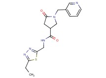 N-[(5-ethyl-1,3,4-thiadiazol-2-yl)methyl]-5-oxo-1-(3-pyridinylmethyl)-3-pyrrolidinecarboxamide