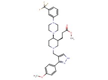 methyl 3-((3S*,4R*)-1-{[3-(4-methoxyphenyl)-1H-pyrazol-4-yl]methyl}-4-{4-[3-(trifluoromethyl)phenyl]-1-piperazinyl}-3-piperidinyl)propanoate