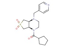 (4aS*,7aR*)-1-(cyclopentylcarbonyl)-4-(4-pyridinylmethyl)octahydrothieno[3,4-b]pyrazine 6,6-dioxide