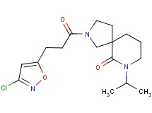 2-[3-(3-chloro-5-isoxazolyl)propanoyl]-7-isopropyl-2,7-diazaspiro[4.5]decan-6-one