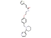 (2E)-N-[2-(4-{[2-(3-pyridinyl)-1-piperidinyl]methyl}phenoxy)ethyl]-3-(2-thienyl)acrylamide