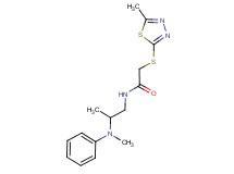 N-{2-[methyl(phenyl)amino]propyl}-2-[(5-methyl-1,3,4-thiadiazol-2-yl)thio]acetamide