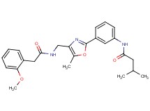 N-{3-[4-({[(2-methoxyphenyl)acetyl]amino}methyl)-5-methyl-1,3-oxazol-2-yl]phenyl}-3-methylbutanamide