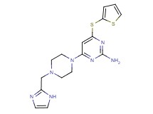 4-[4-(1H-imidazol-2-ylmethyl)piperazin-1-yl]-6-(2-thienylthio)pyrimidin-2-amine