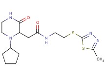 2-(1-cyclopentyl-3-oxo-2-piperazinyl)-N-{2-[(5-methyl-1,3,4-thiadiazol-2-yl)thio]ethyl}acetamide