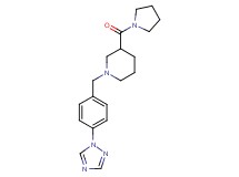 3-(pyrrolidin-1-ylcarbonyl)-1-[4-(1H-1,2,4-triazol-1-yl)benzyl]piperidine