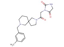 3-{2-[7-(3-methylbenzyl)-2,7-diazaspiro[4.5]dec-2-yl]-2-oxoethyl}-2,4-imidazolidinedione