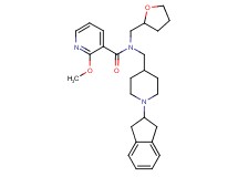 N-{[1-(2,3-dihydro-1H-inden-2-yl)-4-piperidinyl]methyl}-2-methoxy-N-(tetrahydro-2-furanylmethyl)nicotinamide