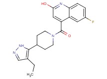 4-{[4-(4-ethyl-1H-pyrazol-5-yl)-1-piperidinyl]carbonyl}-6-fluoro-2-quinolinol