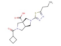 (3aR*,6aR*)-2-(cyclobutylcarbonyl)-5-(5-propyl-1,3,4-thiadiazol-2-yl)hexahydropyrrolo[3,4-c]pyrrole-3a(1H)-carboxylic acid